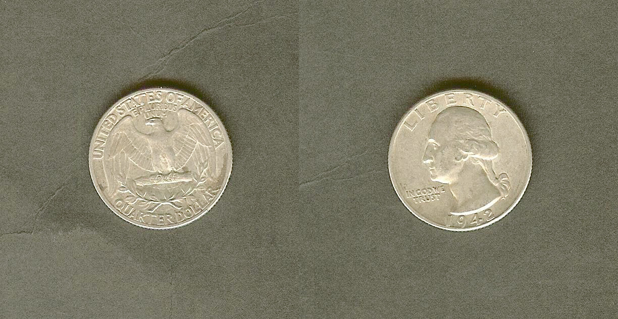 Etats Unis  quart $ 1942 SPL-